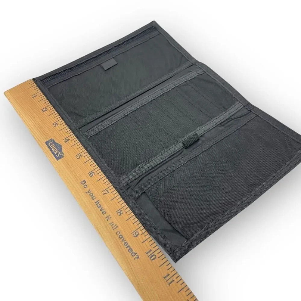 John Weitz Black Canvas Tri-fold Wallet Billfold